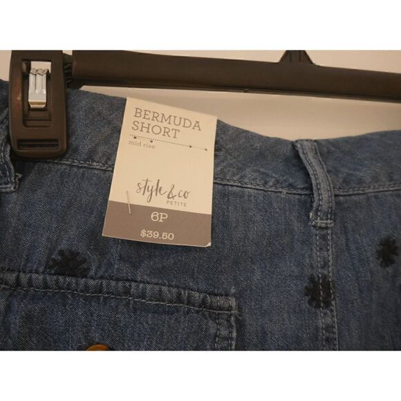 STYLE & CO Women's Roll-Cuff Bermuda Shorts 6P - Picture 3 of 7